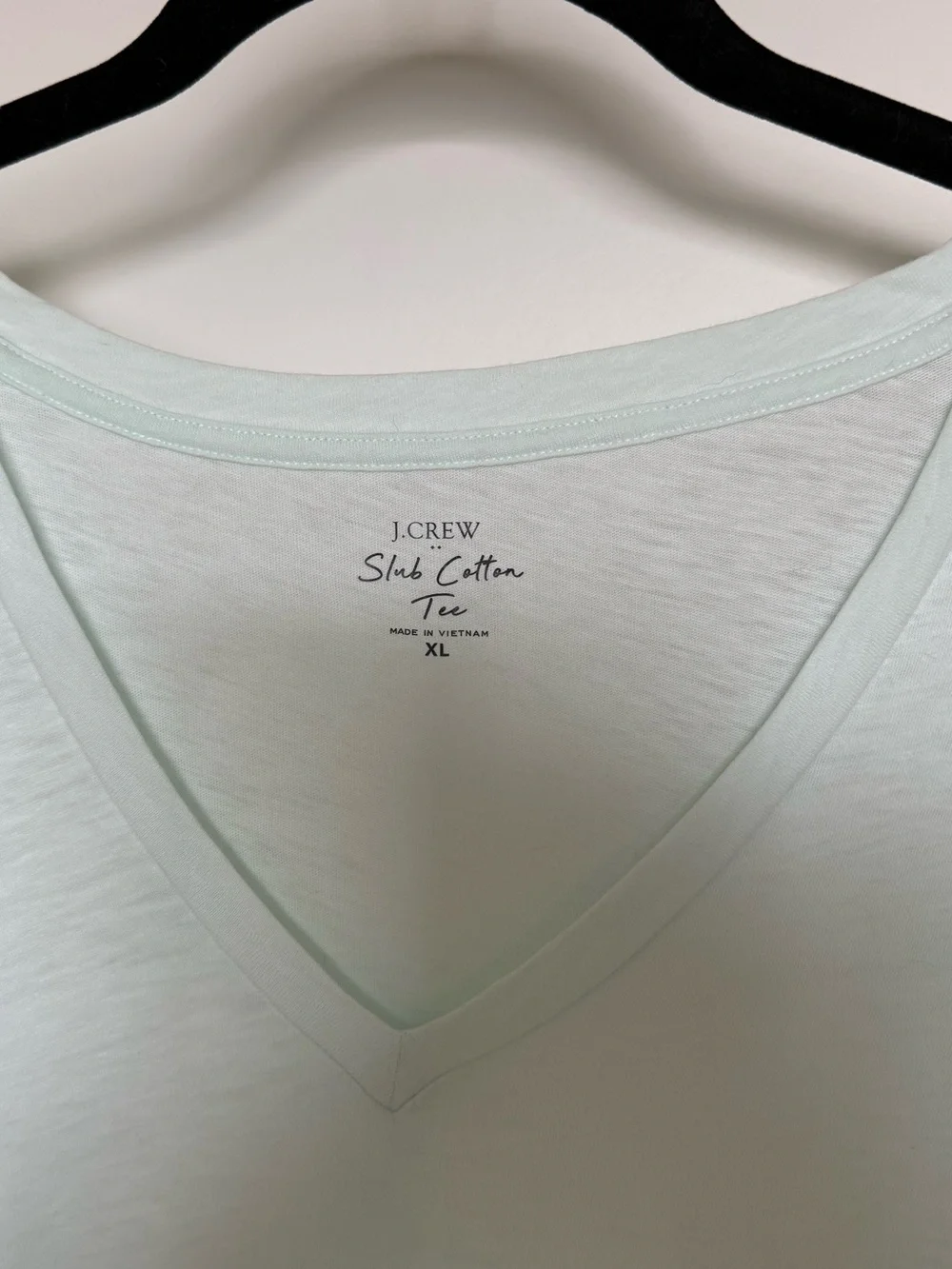 J. Crew V Neck Cotton Slub Tee | XL